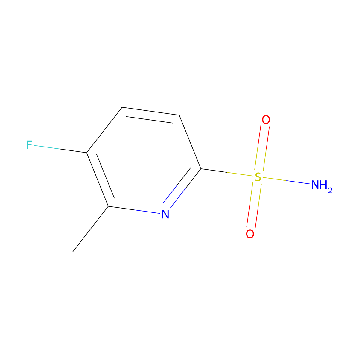 5-Fluoro-6-methylpyridine-2-sulfonamide molecular structure, CAS 2580211-97-6