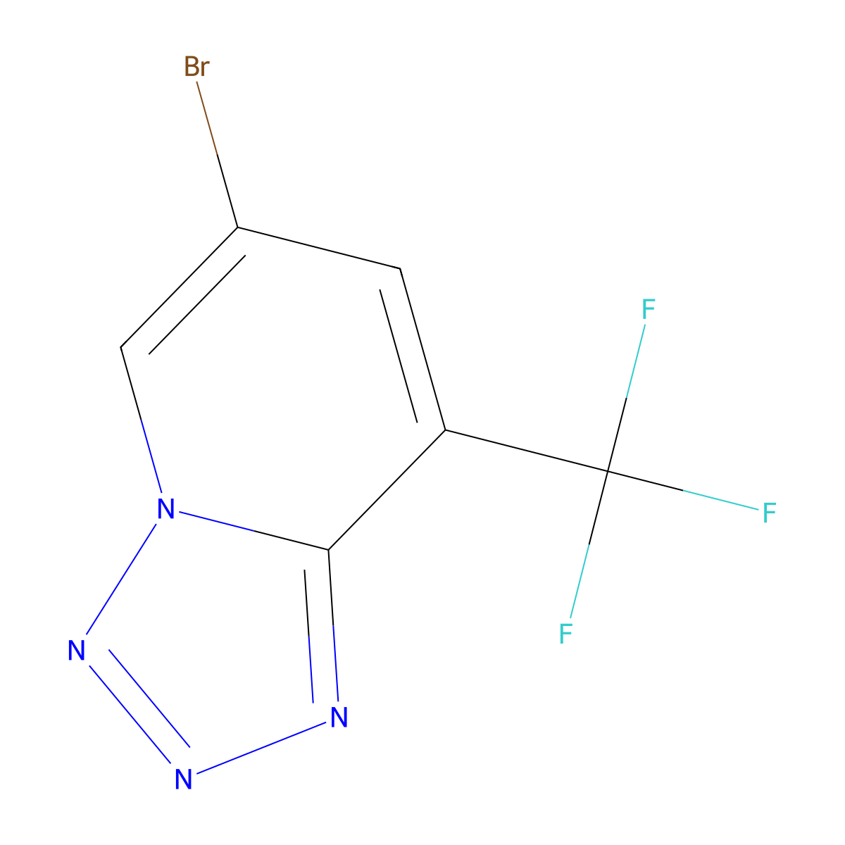 6-Bromo-8-(trifluoromethyl)-[1,2,3,4]tetrazolo[1,5-a]pyridine molecular structure, CAS 2580213-98-3