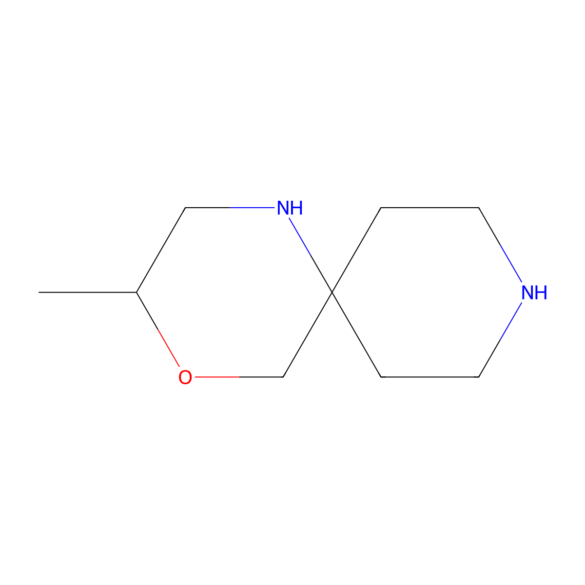 3-Methyl-4-oxa-1,9-diazaspiro[5.5]undecane molecular structure, CAS 2580214-24-8
