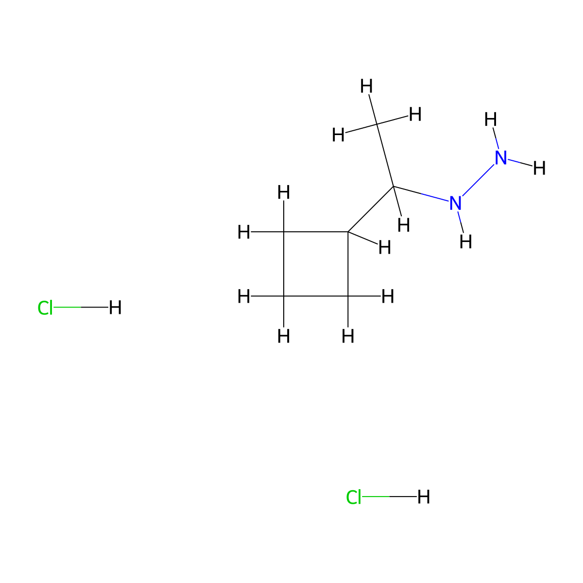 (1-Cyclobutylethyl)hydrazine dihydrochloride molecular structure, CAS 2580214-43-1