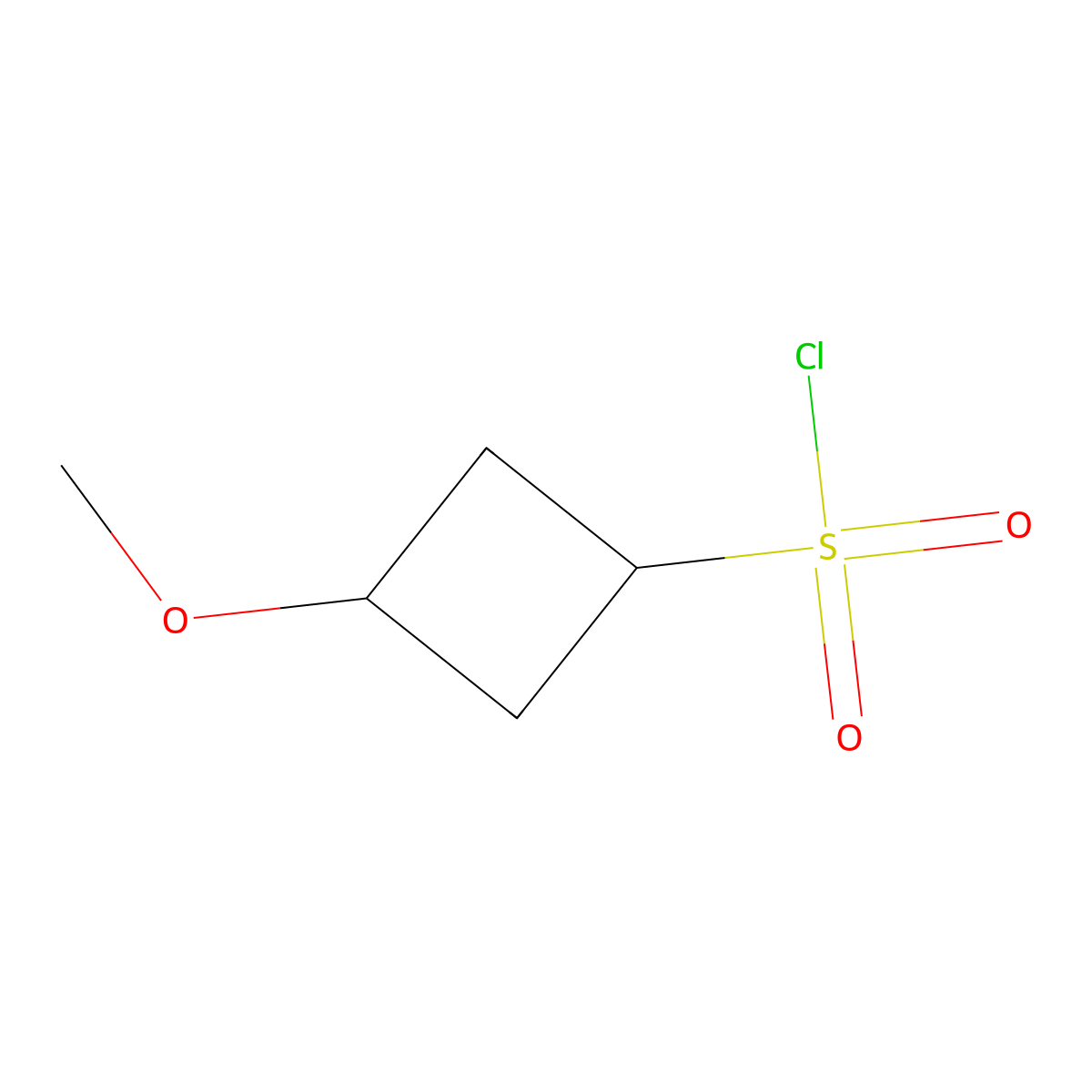 3-Methoxycyclobutane-1-sulfonyl chloride molecular structure, CAS 2580214-49-7