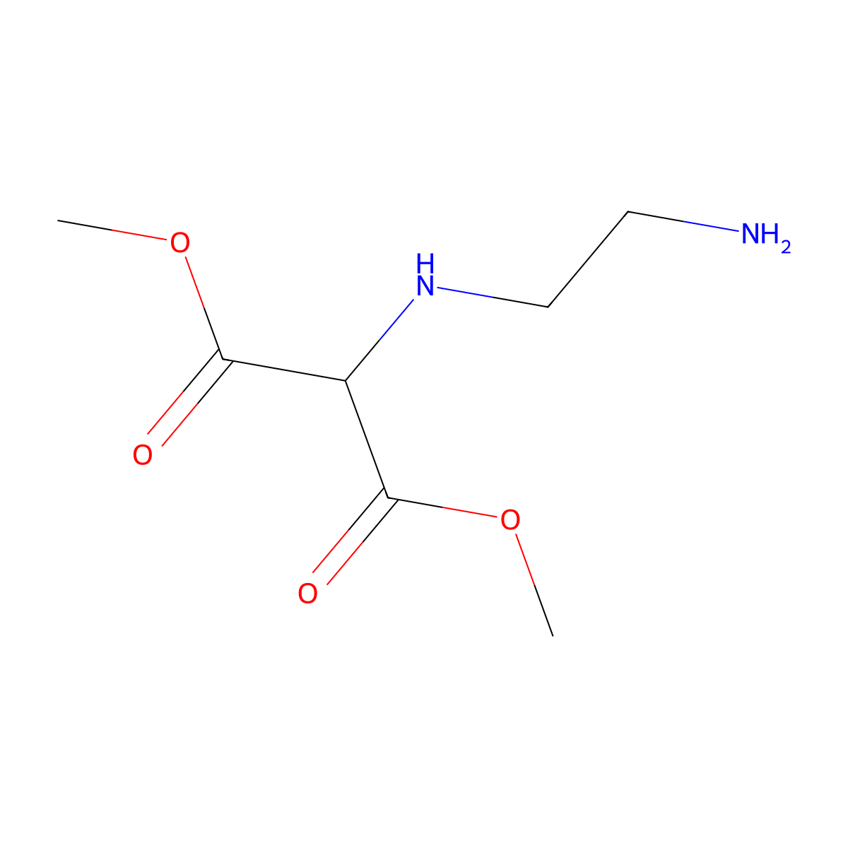 1,3-Dimethyl 2-[(2-aminoethyl)amino]propanedioate molecular structure, CAS 2580214-51-1