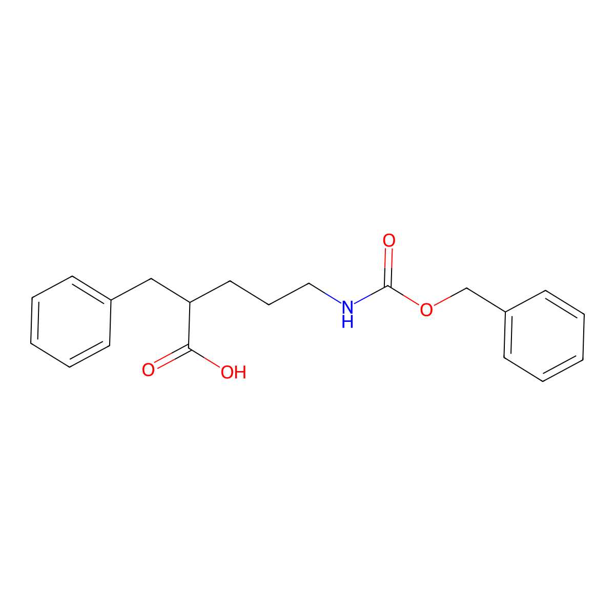 2-Benzyl-5-{[(benzyloxy)carbonyl]amino}pentanoic acid molecular structure, CAS 2580214-54-4