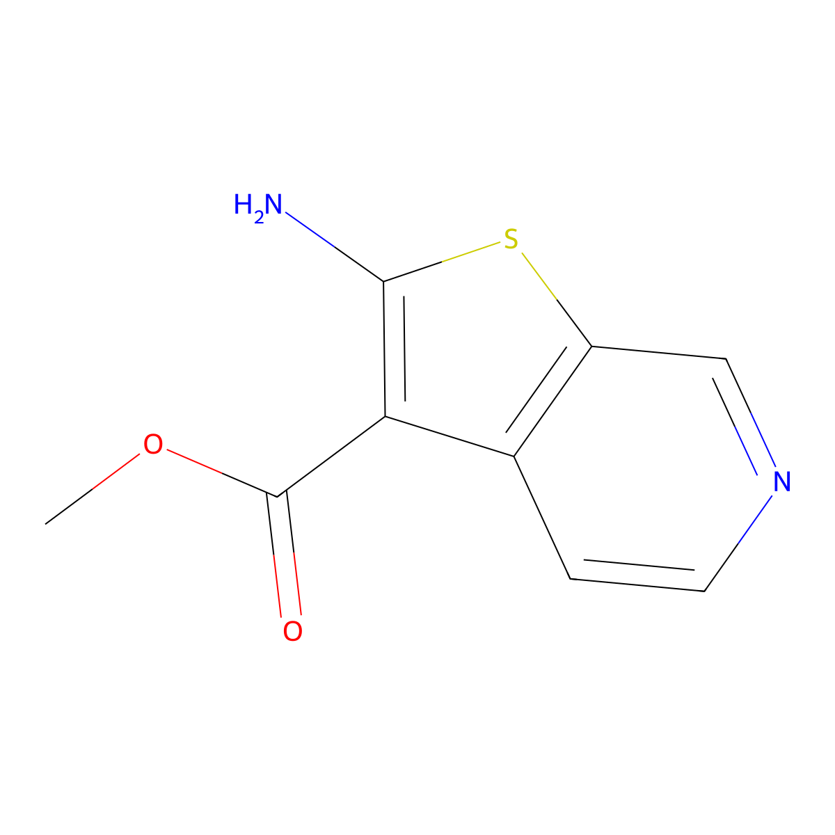 Methyl 2-aminothieno[2,3-c]pyridine-3-carboxylate molecular structure, CAS 2580214-69-1