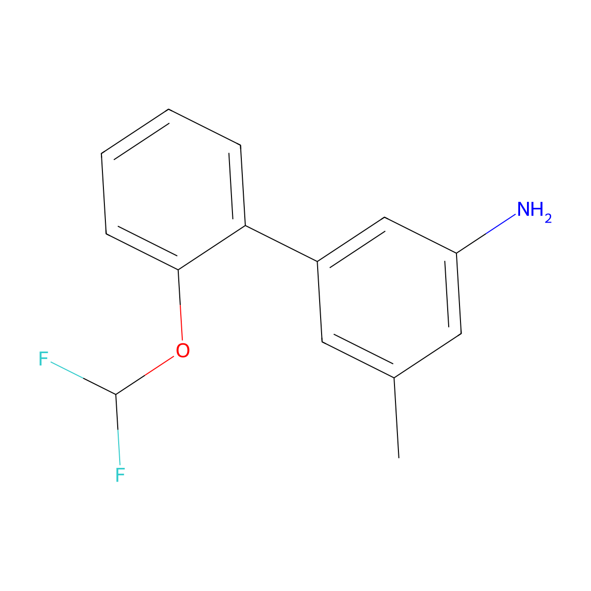 2'-(Difluoromethoxy)-5-methyl-[1,1'-biphenyl]-3-amine molecular structure, CAS 2580214-74-8