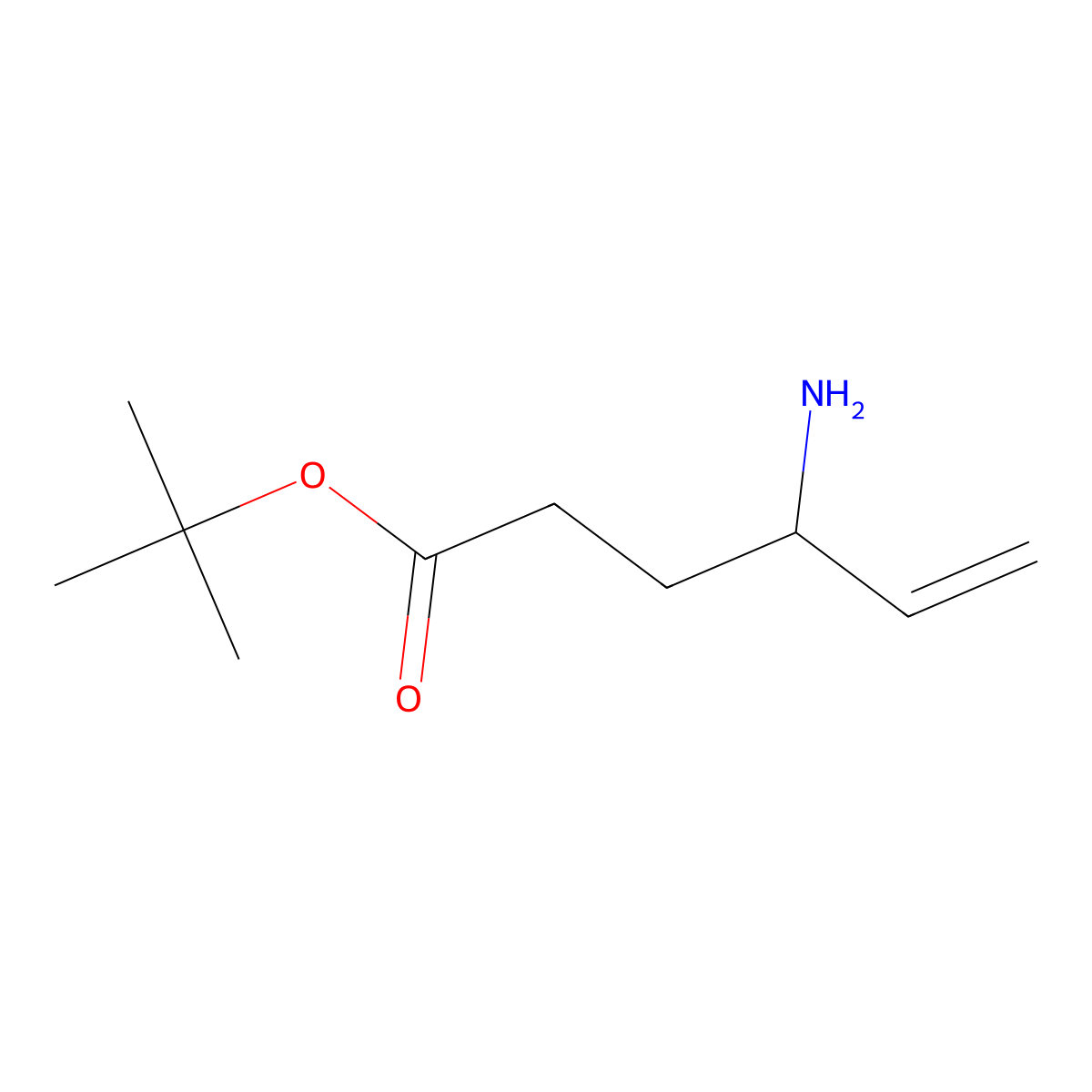 Tert-butyl 4-aminohex-5-enoate molecular structure, CAS 2580214-99-7