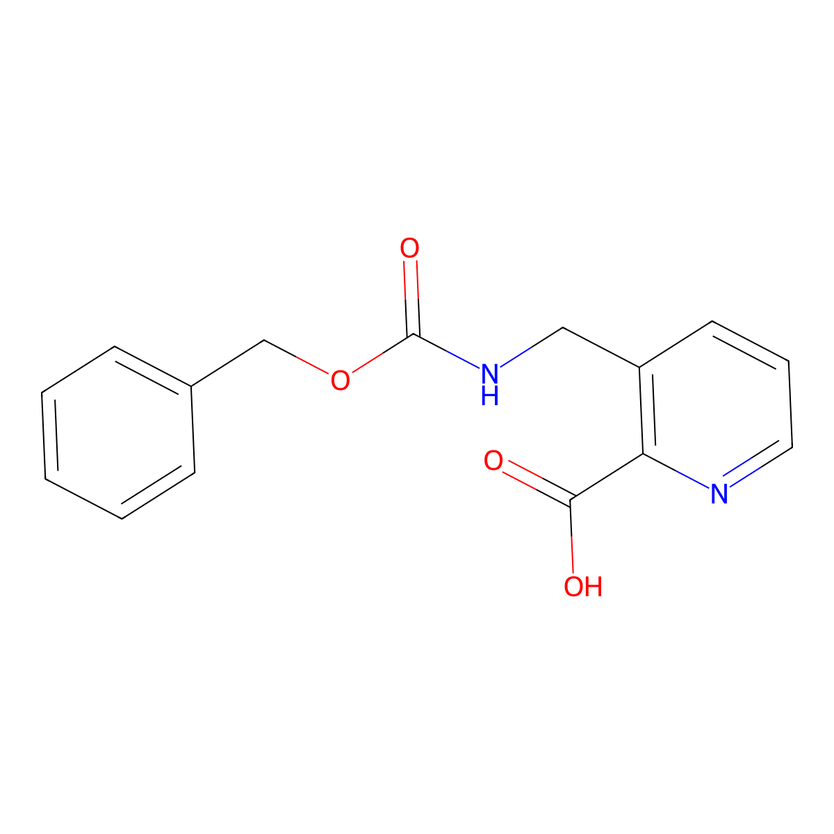 3-({[(Benzyloxy)carbonyl]amino}methyl)pyridine-2-carboxylic acid molecular structure, CAS 2580215-00-3