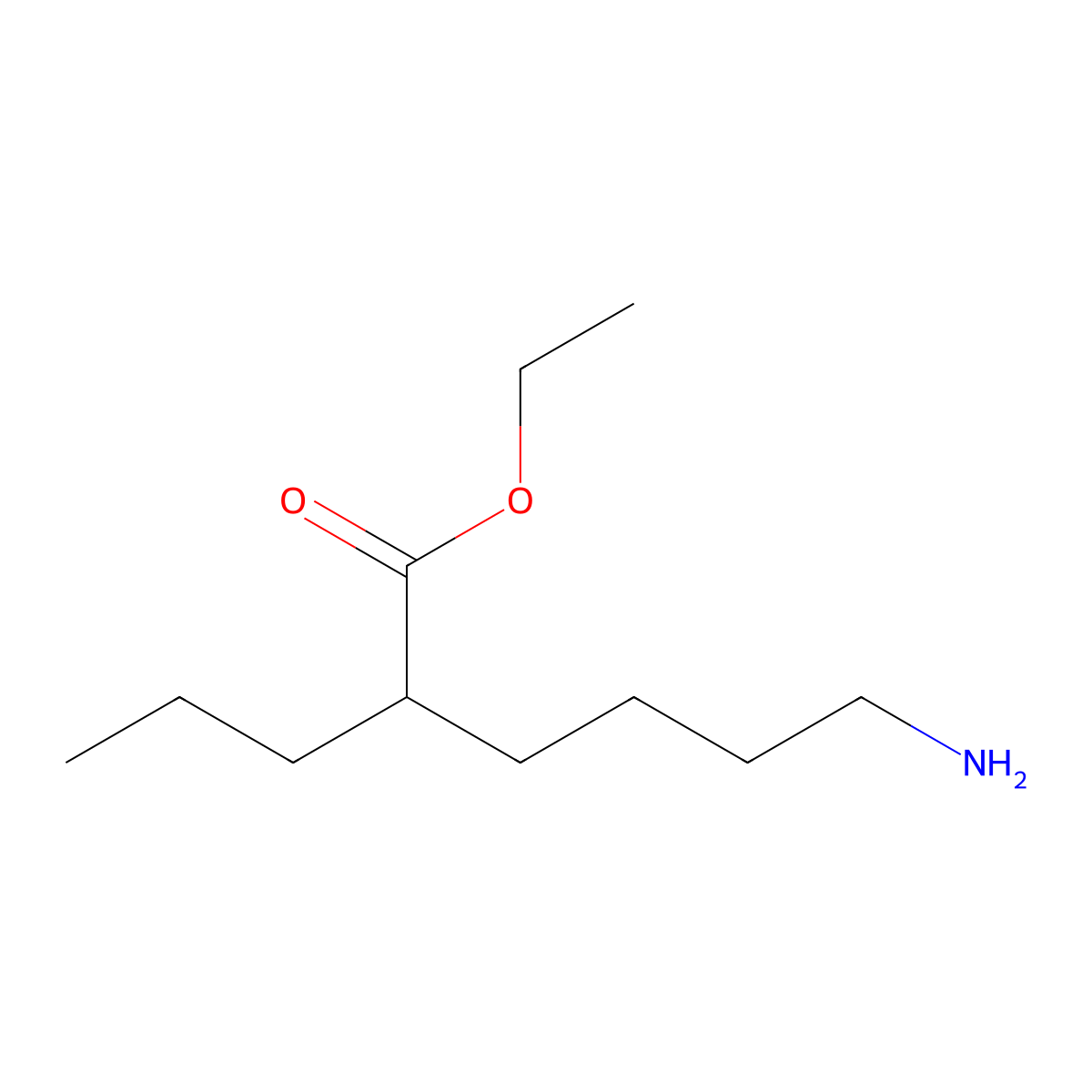 Ethyl 6-amino-2-propylhexanoate molecular structure, CAS 2580215-07-0