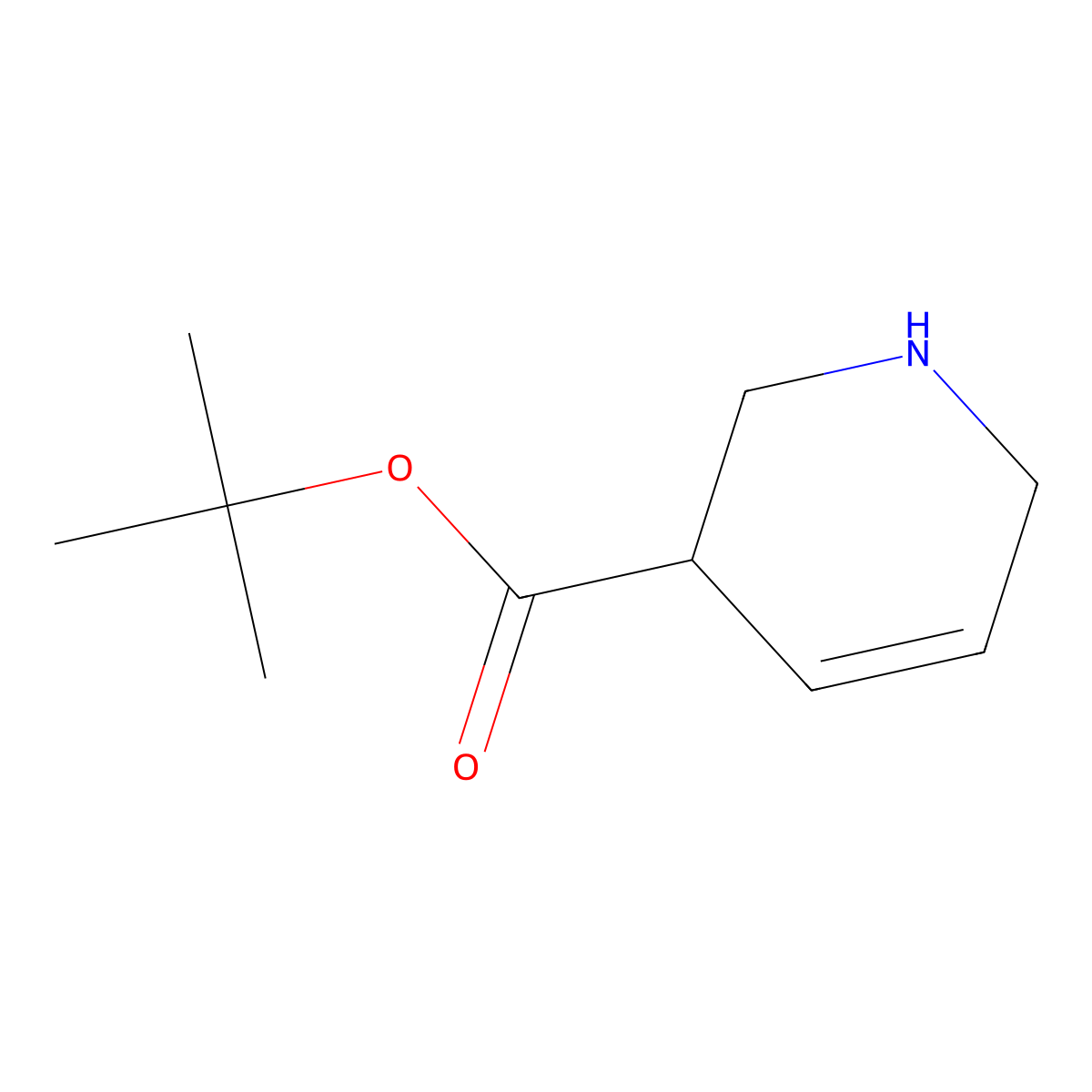 Tert-butyl 1,2,3,6-tetrahydropyridine-3-carboxylate molecular structure, CAS 2580215-70-7