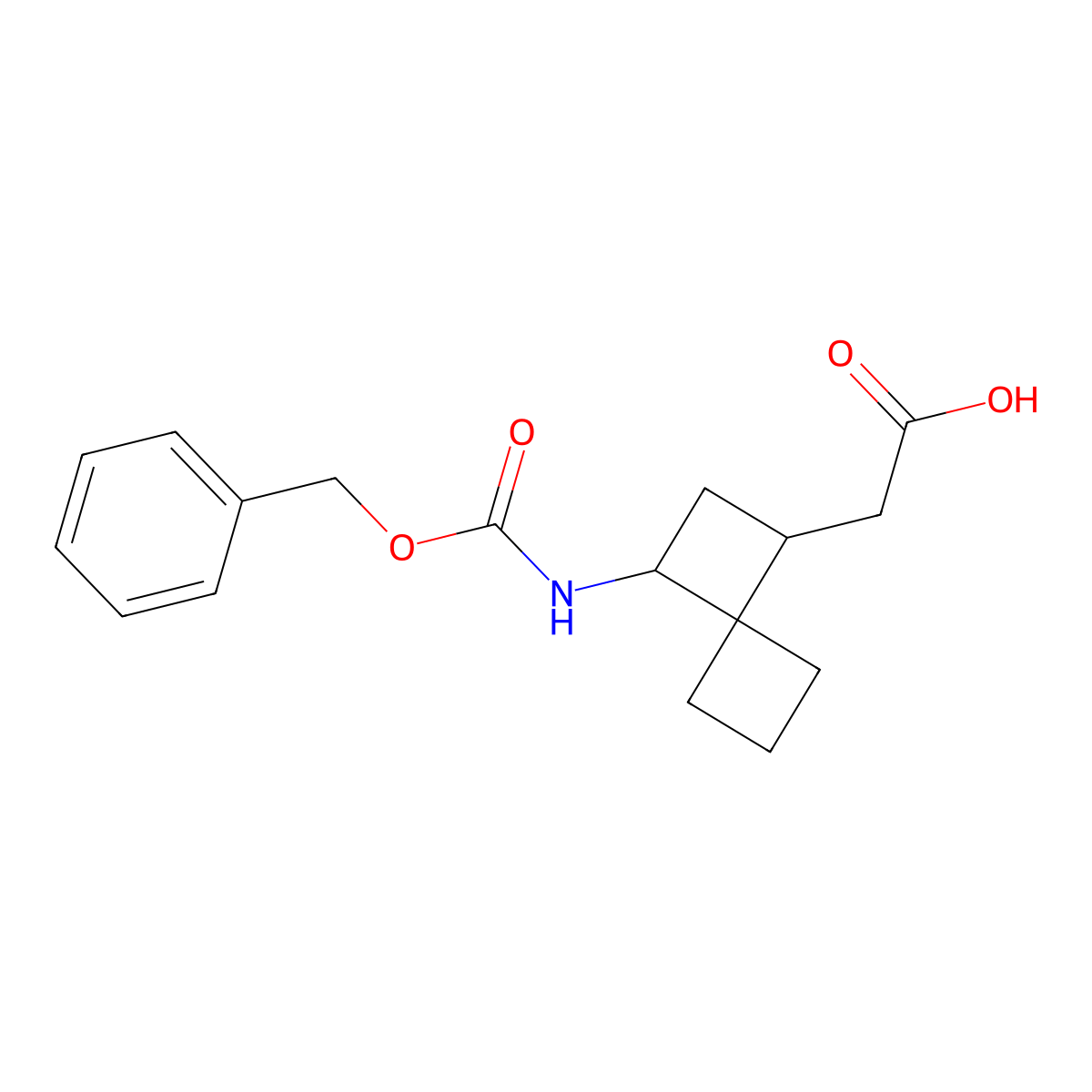 2-(3-{[(Benzyloxy)carbonyl]amino}spiro[3.3]heptan-1-yl)acetic acid molecular structure, CAS 2580215-71-8