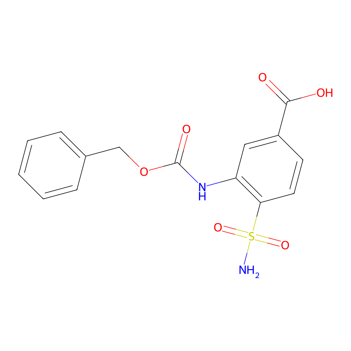 3-{[(Benzyloxy)carbonyl]amino}-4-sulfamoylbenzoic acid molecular structure, CAS 2580216-37-9
