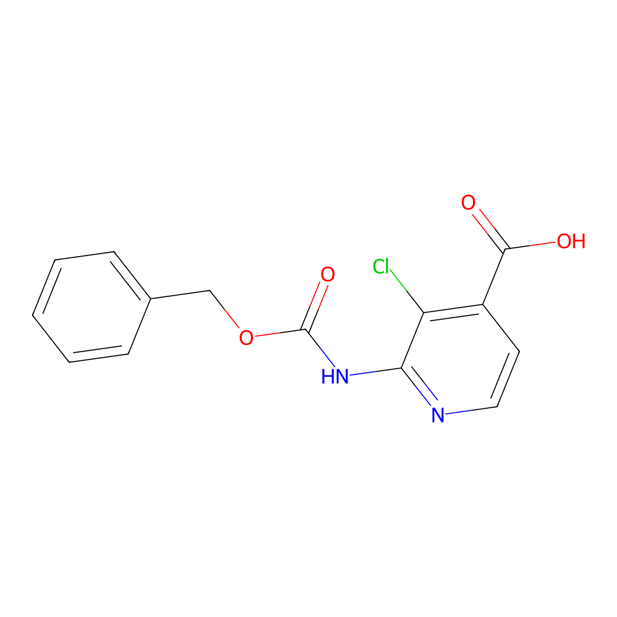 2-{[(Benzyloxy)carbonyl]amino}-3-chloropyridine-4-carboxylic acid molecular structure, CAS 2580216-49-3