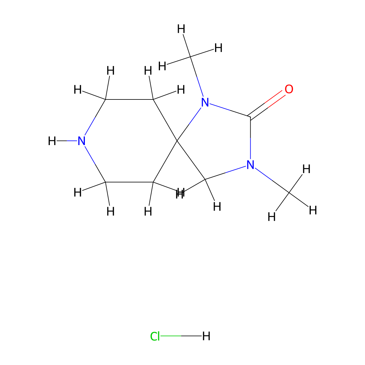 1,3-Dimethyl-1,3,8-triazaspiro[4.5]decan-2-one hydrochloride molecular structure, CAS 2580216-80-2