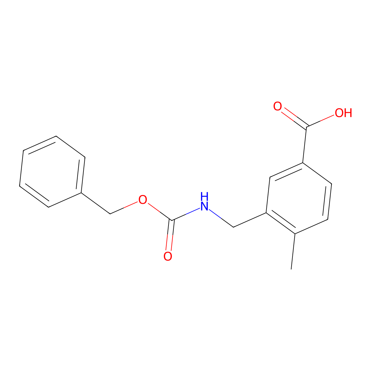 3-({[(Benzyloxy)carbonyl]amino}methyl)-4-methylbenzoic acid molecular structure, CAS 2580216-86-8