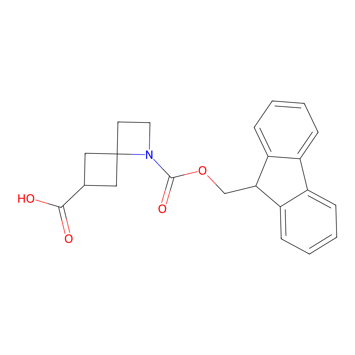 1-{[(9H-fluoren-9-yl)methoxy]carbonyl}-1-azaspiro[3.3]heptane-6-carboxylicacid molecular structure, CAS 2580217-21-4
