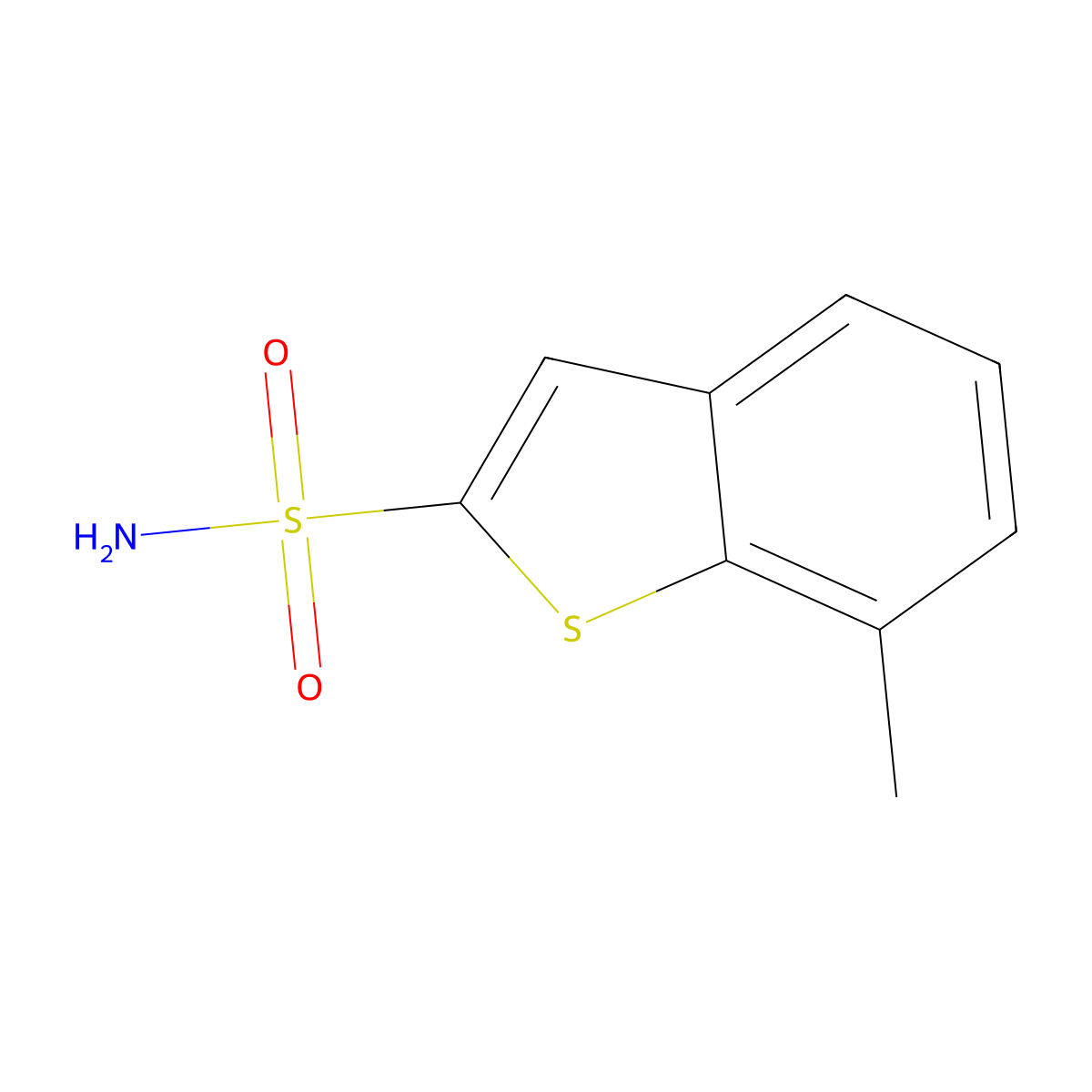 7-Methyl-1-benzothiophene-2-sulfonamide molecular structure, CAS 2580217-45-2