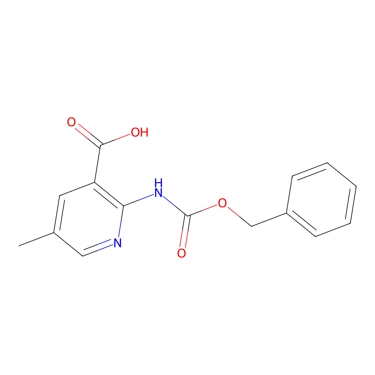 2-{[(Benzyloxy)carbonyl]amino}-5-methylpyridine-3-carboxylic acid molecular structure, CAS 2580217-47-4