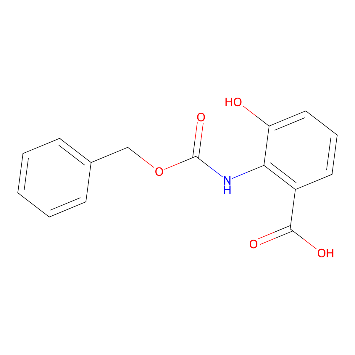 2-{[(Benzyloxy)carbonyl]amino}-3-hydroxybenzoic acid molecular structure, CAS 2580217-53-2