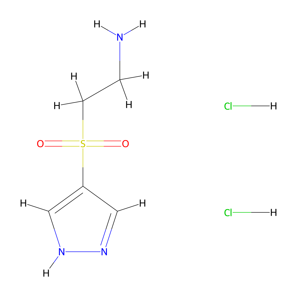 2-(1H-Pyrazol-4-ylsulfonyl)ethanamine;dihydrochloride molecular structure, CAS 2580217-73-6