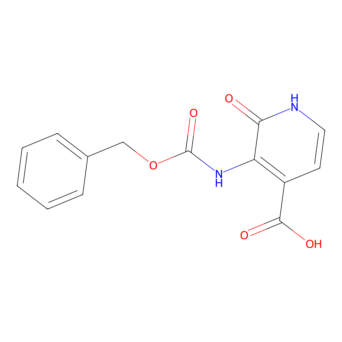 3-{[(Benzyloxy)carbonyl]amino}-2-hydroxypyridine-4-carboxylic acid molecular structure, CAS 2580217-85-0