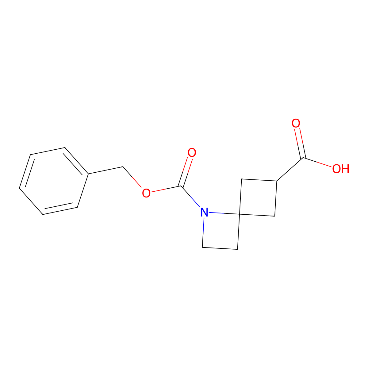 1-[(Benzyloxy)carbonyl]-1-azaspiro[3.3]heptane-6-carboxylic acid molecular structure, CAS 2580217-99-6