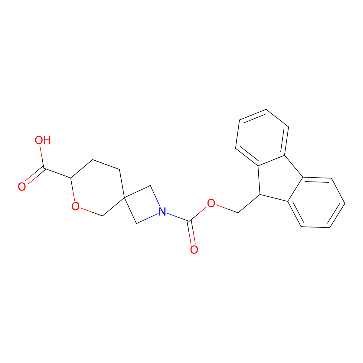2-{[(9H-fluoren-9-yl)methoxy]carbonyl}-6-oxa-2-azaspiro[3.5]nonane-7-carboxylicacid molecular structure, CAS 2580218-07-9