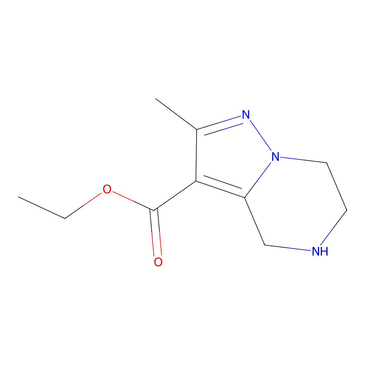 ethyl 2-methyl-4H,5H,6H,7H-pyrazolo[1,5-a]pyrazine-3-carboxylate molecular structure, CAS 2580218-09-1