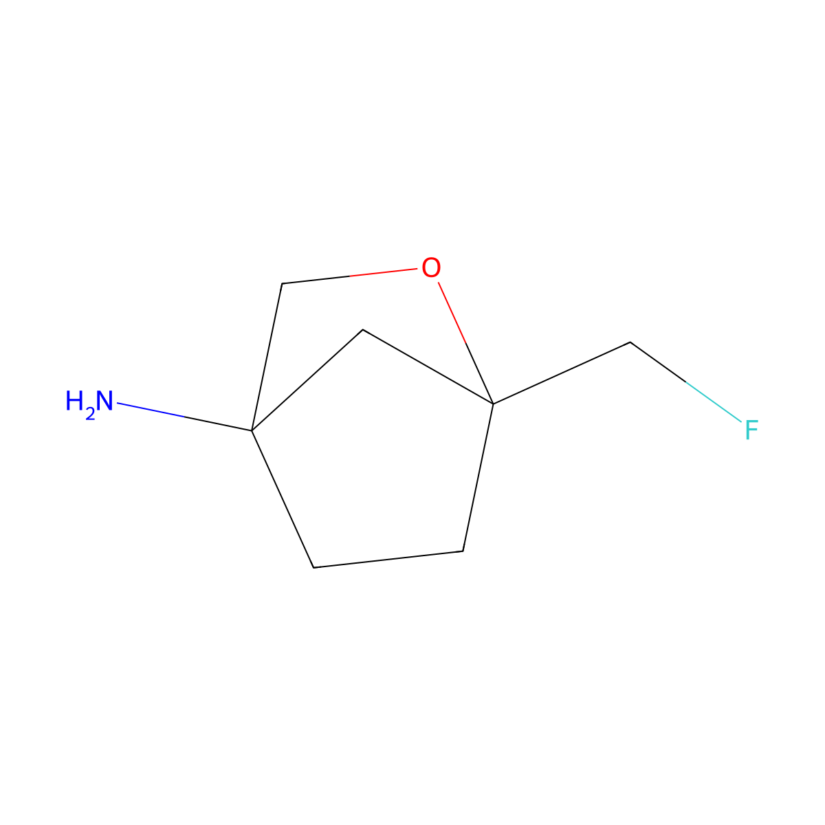 1-(Fluoromethyl)-2-oxabicyclo[2.2.1]heptan-4-amine molecular structure, CAS 2580218-14-8
