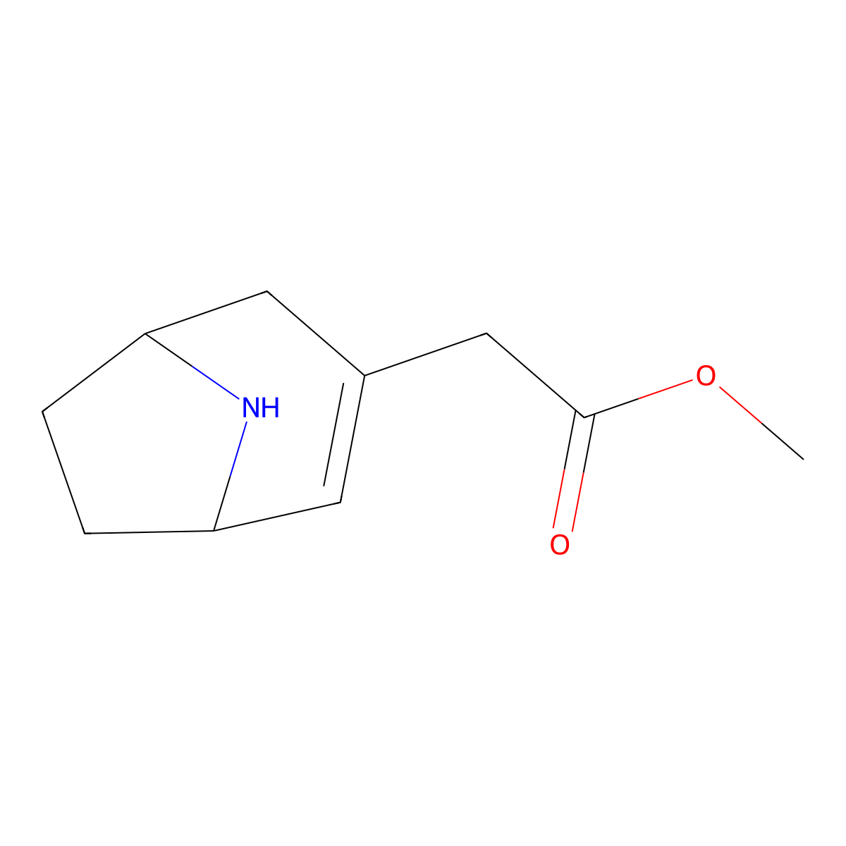 Methyl 2-{8-azabicyclo[3.2.1]oct-2-en-3-yl}acetate molecular structure, CAS 2580218-62-6