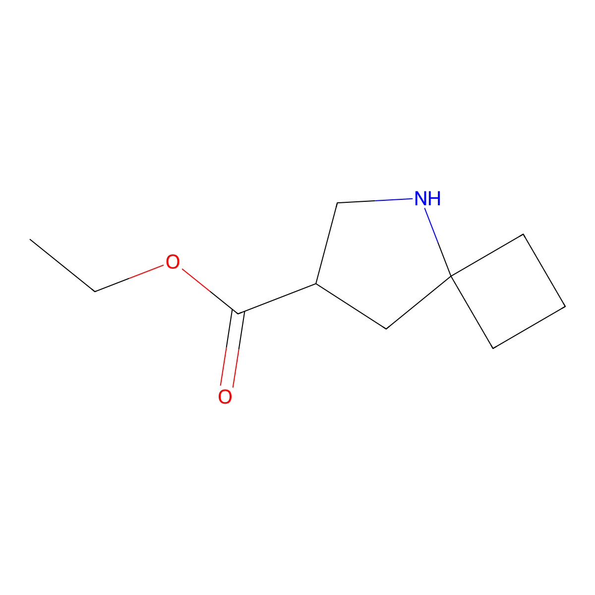 Ethyl 5-azaspiro[3.4]octane-7-carboxylate molecular structure, CAS 2580218-82-0