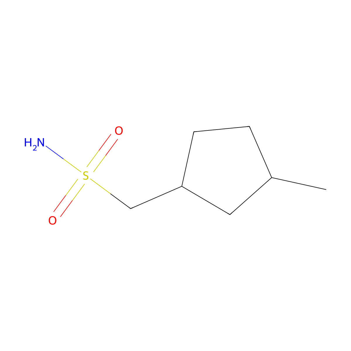(3-Methylcyclopentyl)methanesulfonamide molecular structure, CAS 2580218-94-4
