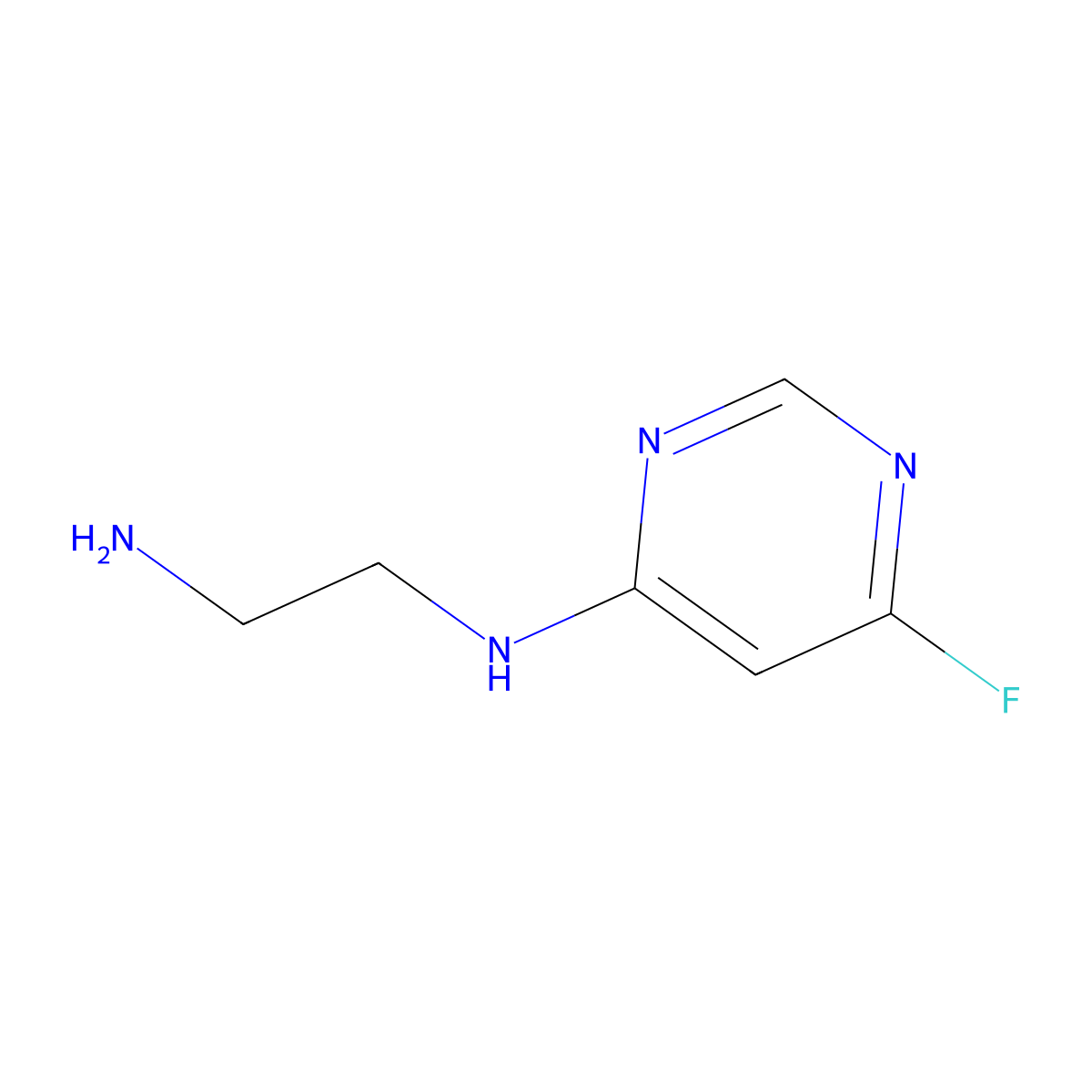 N1-(6-fluoropyrimidin-4-yl)ethane-1,2-diamine molecular structure, CAS 2580218-96-6