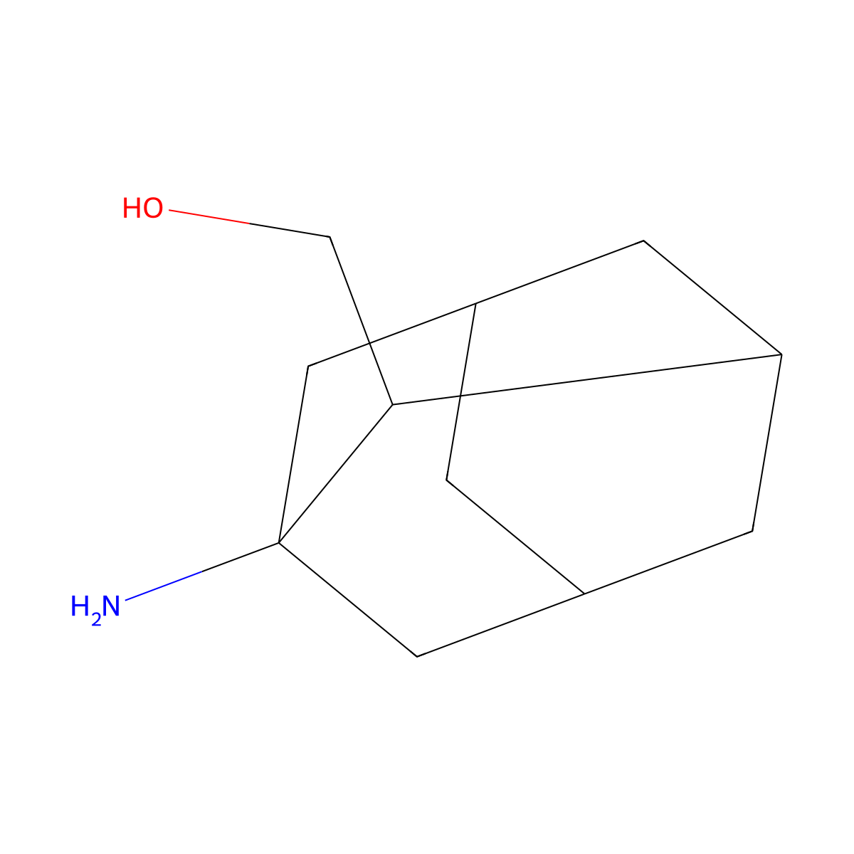 (1-Aminoadamantan-2-yl)methanol molecular structure, CAS 2580219-02-7