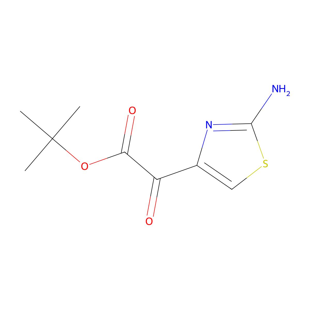 Tert-butyl 2-(2-amino-1,3-thiazol-4-yl)-2-oxoacetate molecular structure, CAS 2580219-20-9
