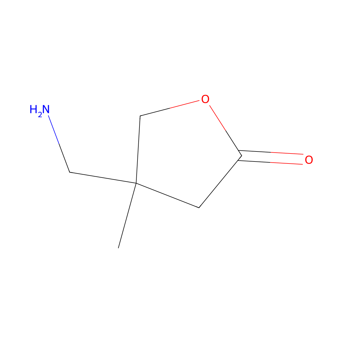 4-(Aminomethyl)-4-methyloxolan-2-one molecular structure, CAS 2580219-27-6