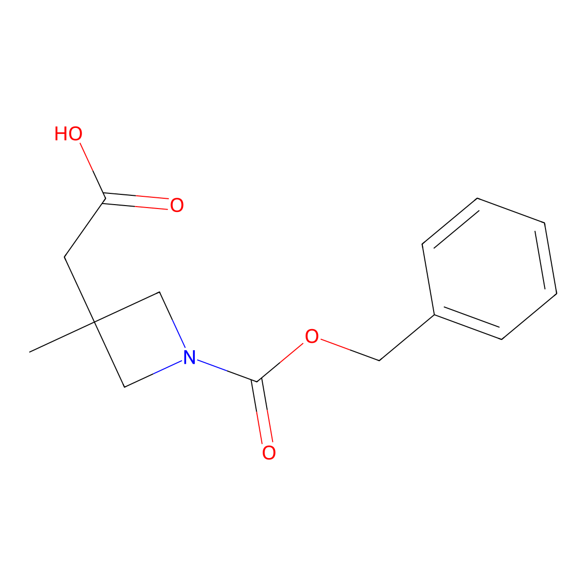2-{1-[(Benzyloxy)carbonyl]-3-methylazetidin-3-yl}acetic acid molecular structure, CAS 2580219-30-1