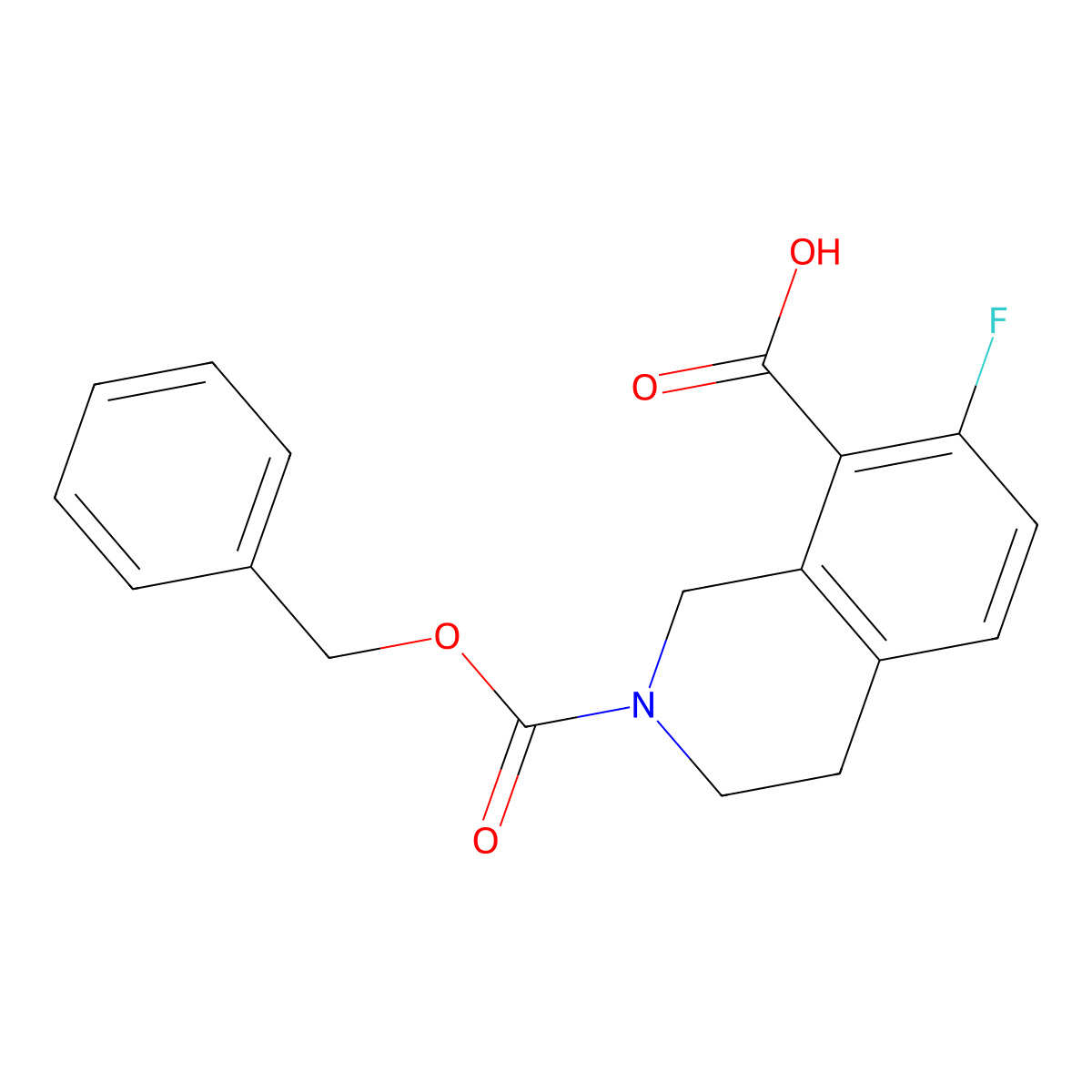 2-[(Benzyloxy)carbonyl]-7-fluoro-1,2,3,4-tetrahydroisoquinoline-8-carboxylic acid molecular structure, CAS 2580219-31-2