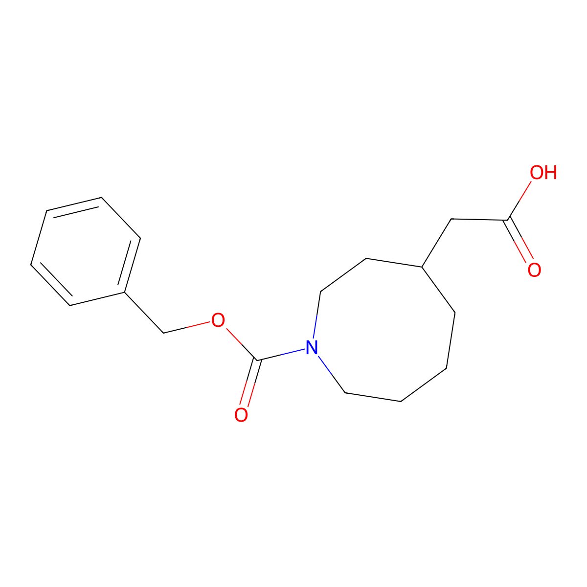 2-{1-[(Benzyloxy)carbonyl]azocan-4-yl}acetic acid molecular structure, CAS 2580219-52-7