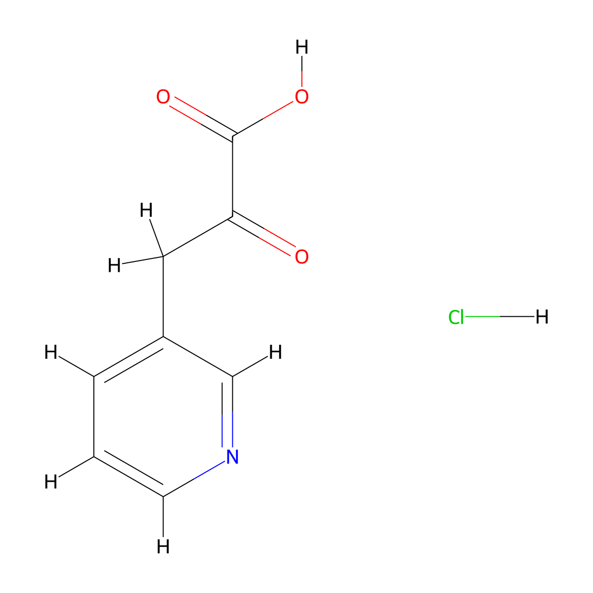 2-Oxo-3-(pyridin-3-yl)propanoicacidhydrochloride molecular structure, CAS 2580219-67-4