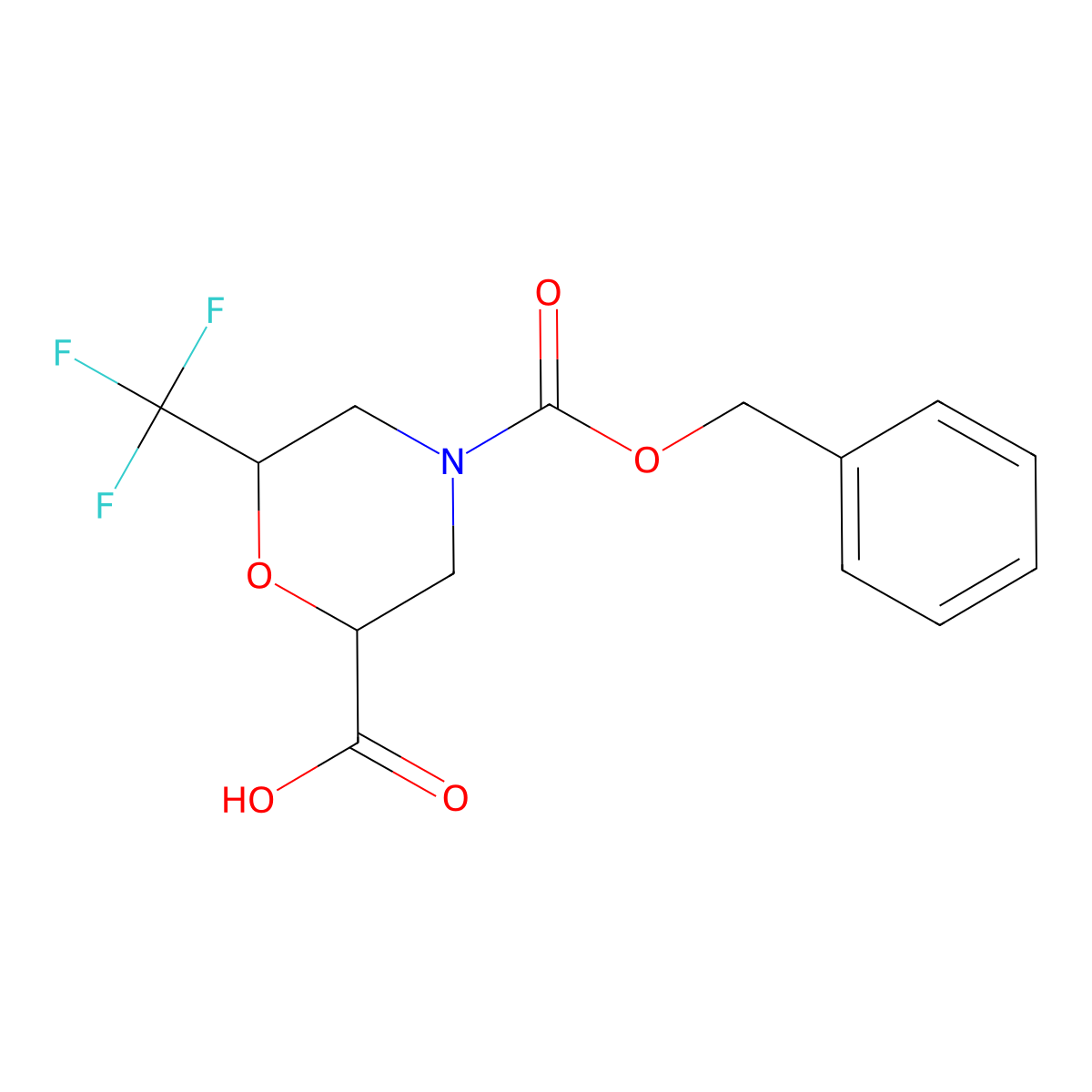 4-[(Benzyloxy)carbonyl]-6-(trifluoromethyl)morpholine-2-carboxylic acid molecular structure, CAS 2580219-93-6