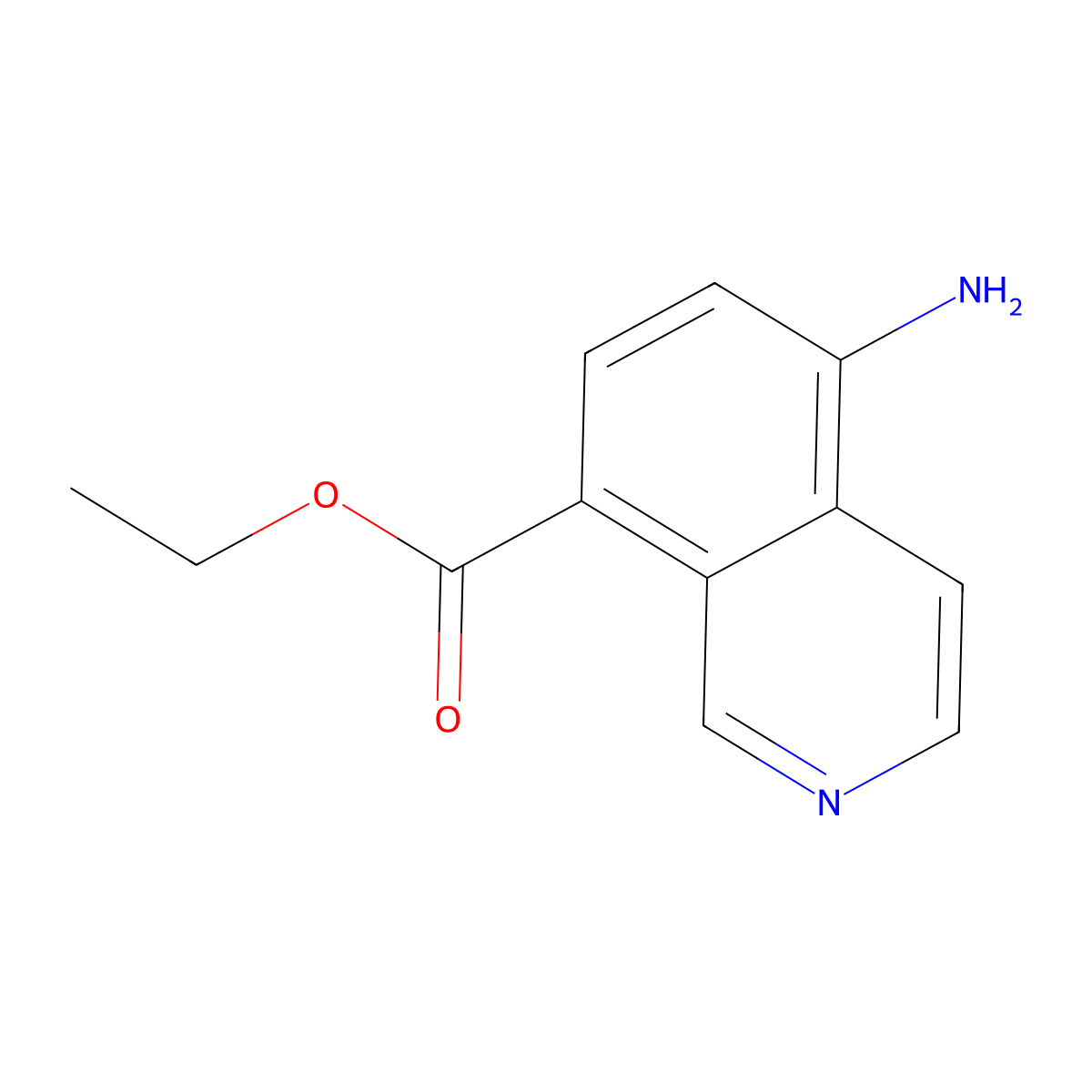Ethyl 5-aminoisoquinoline-8-carboxylate molecular structure, CAS 2580220-09-1