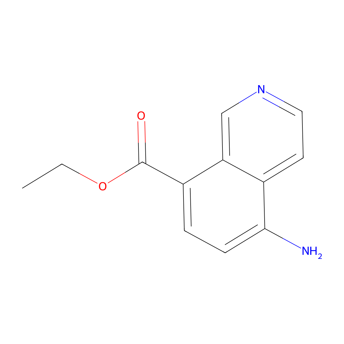 Ethyl 5-aminoisoquinoline-8-carboxylate molecular structure, CAS 2580220-09-1