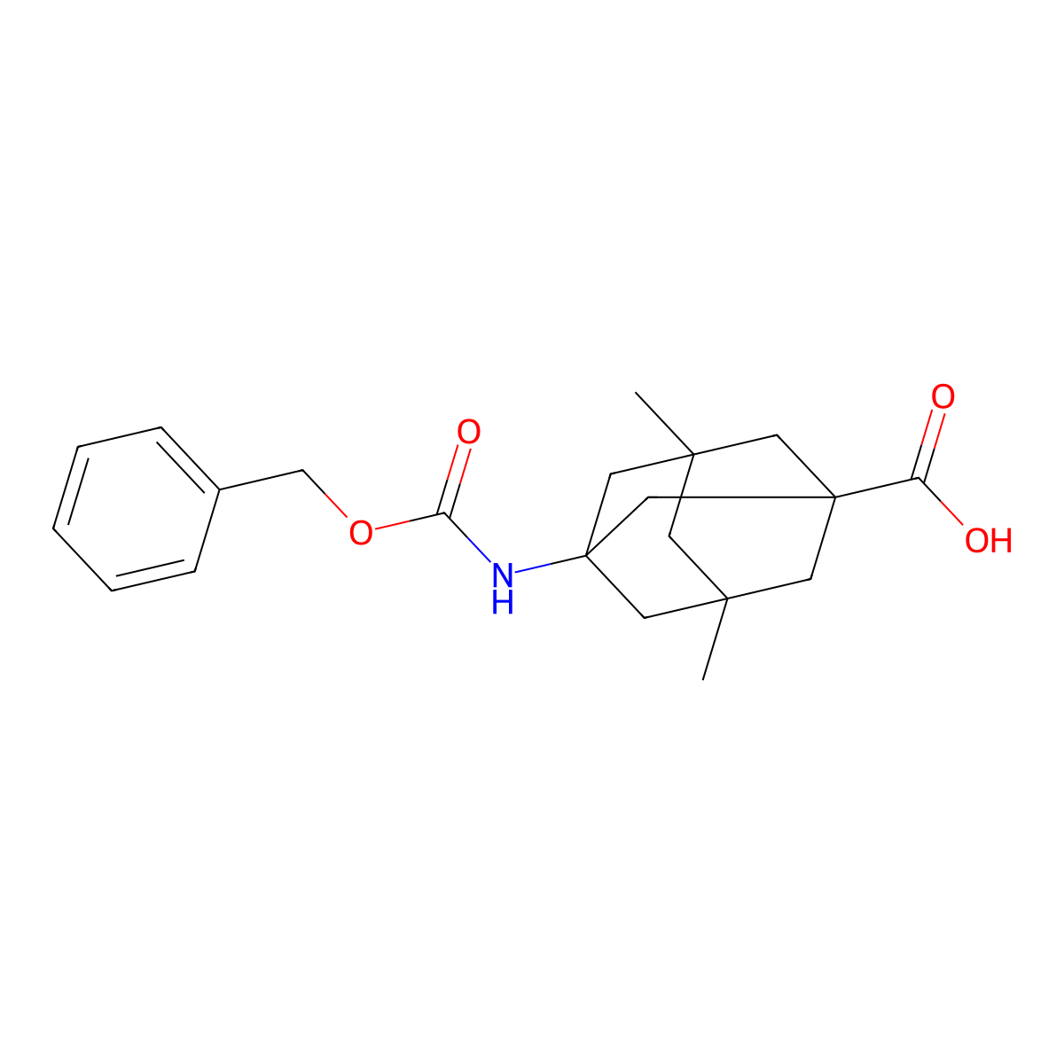 3-{[(Benzyloxy)carbonyl]amino}-5,7-dimethyladamantane-1-carboxylic acid molecular structure, CAS 2580220-16-0