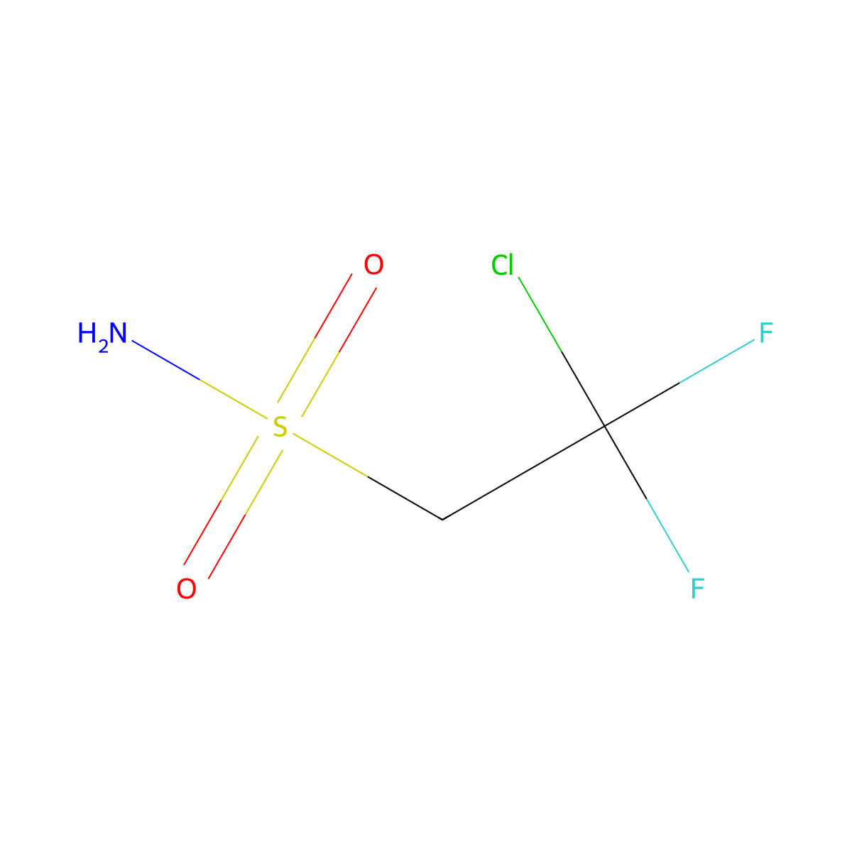 2-Chloro-2,2-difluoroethane-1-sulfonamide molecular structure, CAS 2580220-30-8