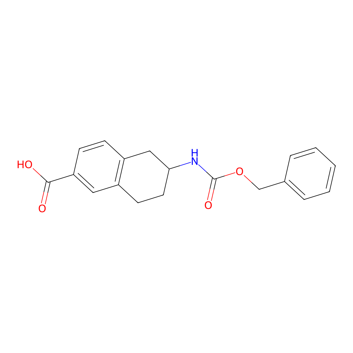 6-{[(Benzyloxy)carbonyl]amino}-5,6,7,8-tetrahydronaphthalene-2-carboxylic acid molecular structure, CAS 2580220-40-0