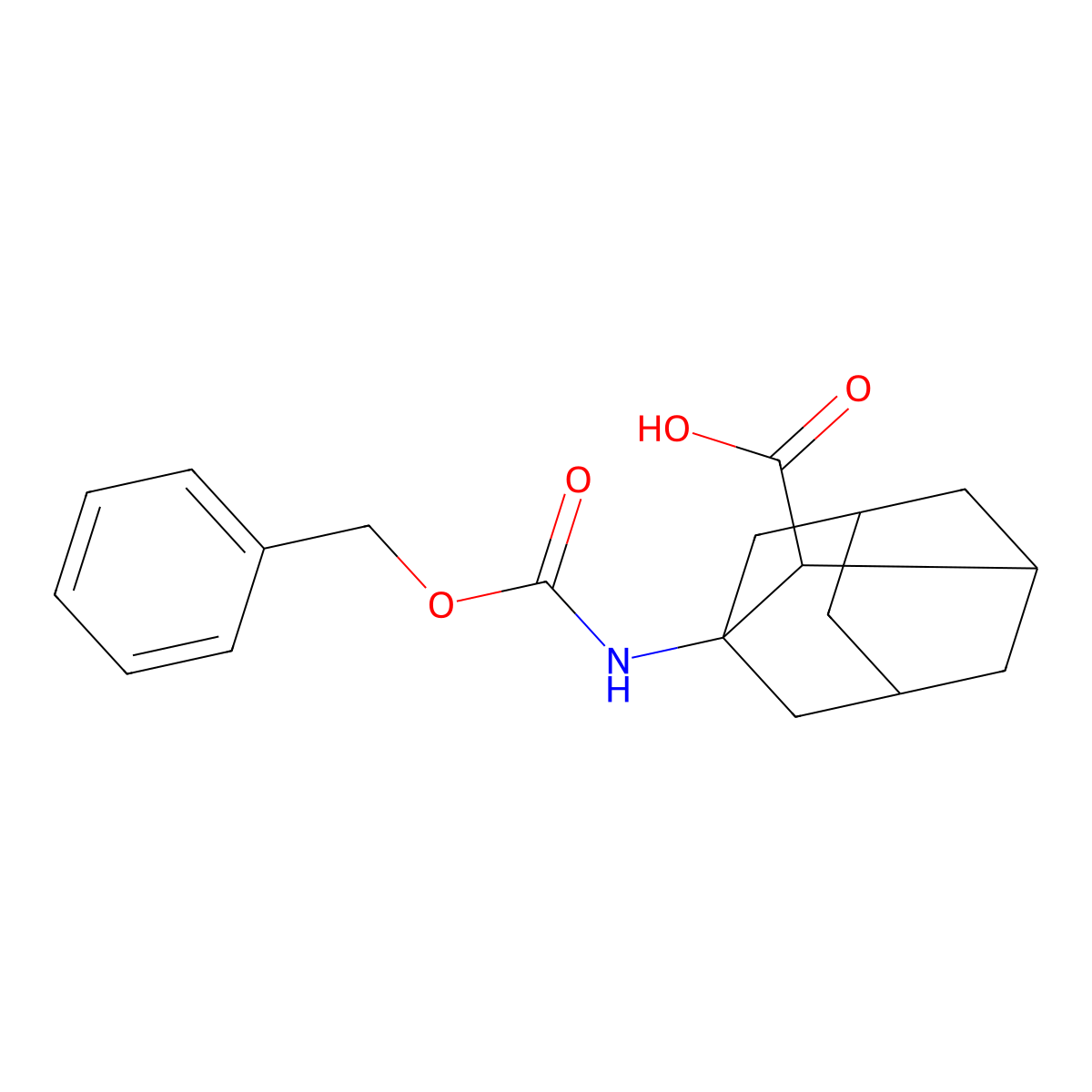 1-{[(Benzyloxy)carbonyl]amino}adamantane-2-carboxylic acid molecular structure, CAS 2580220-62-6