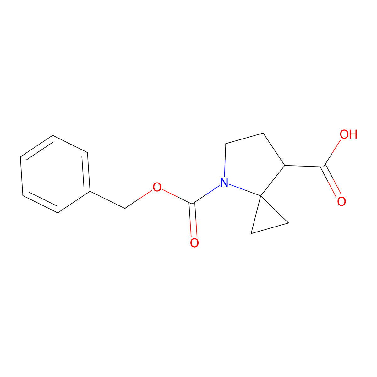 4-[(Benzyloxy)carbonyl]-4-azaspiro[2.4]heptane-7-carboxylic acid molecular structure, CAS 2580220-69-3