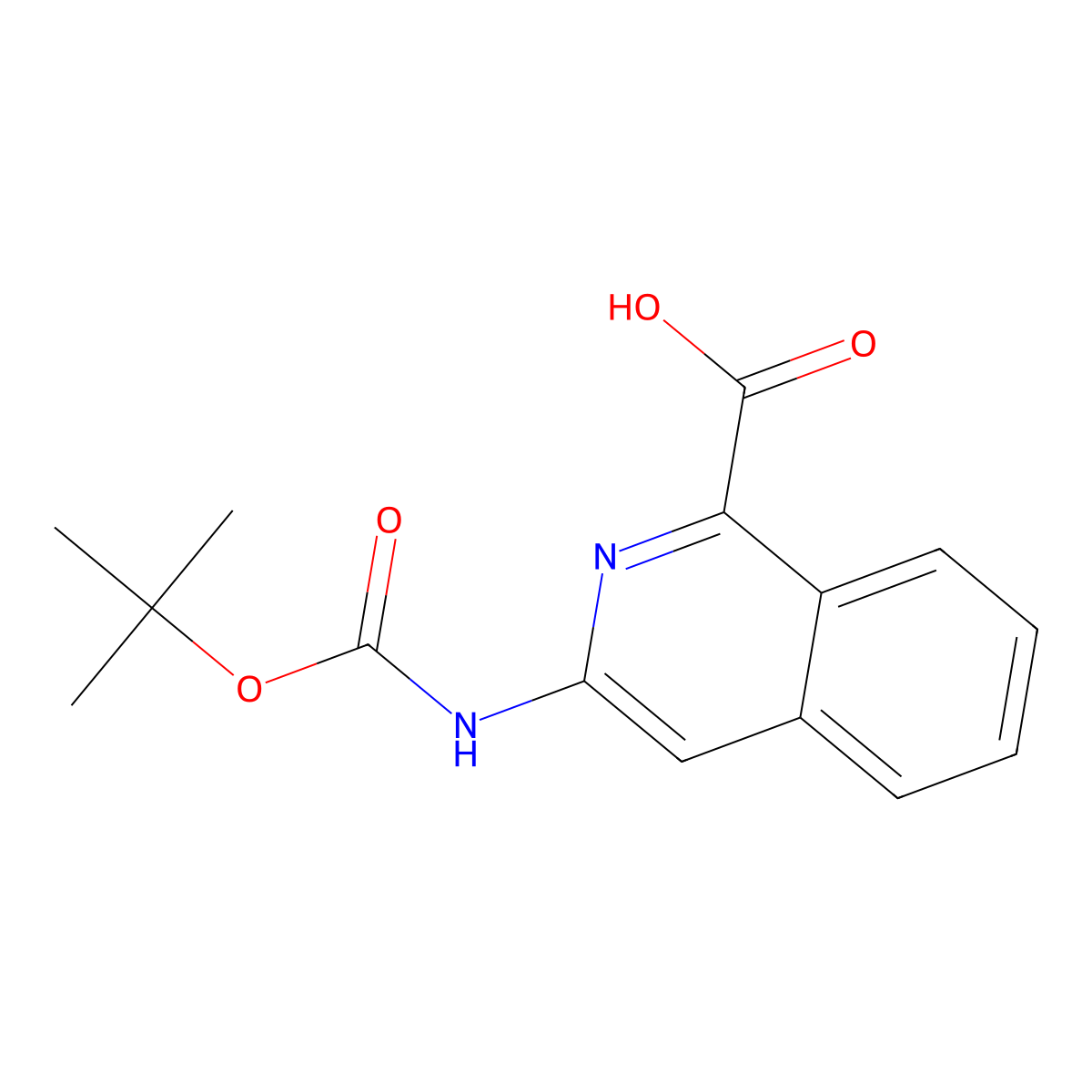 3-{[(Tert-butoxy)carbonyl]amino}isoquinoline-1-carboxylic acid molecular structure, CAS 2580220-83-1