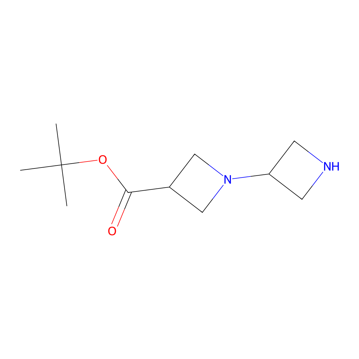 Tert-butyl [1,3'-biazetidine]-3-carboxylate molecular structure, CAS 2580220-97-7