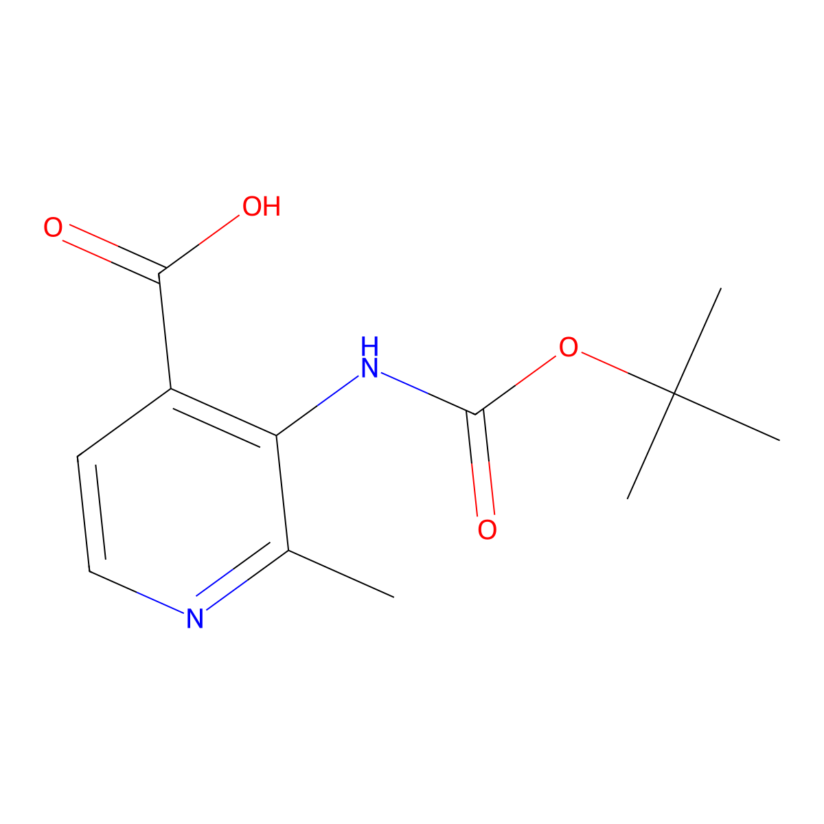 3-{[(Tert-butoxy)carbonyl]amino}-2-methylpyridine-4-carboxylic acid molecular structure, CAS 2580221-10-7